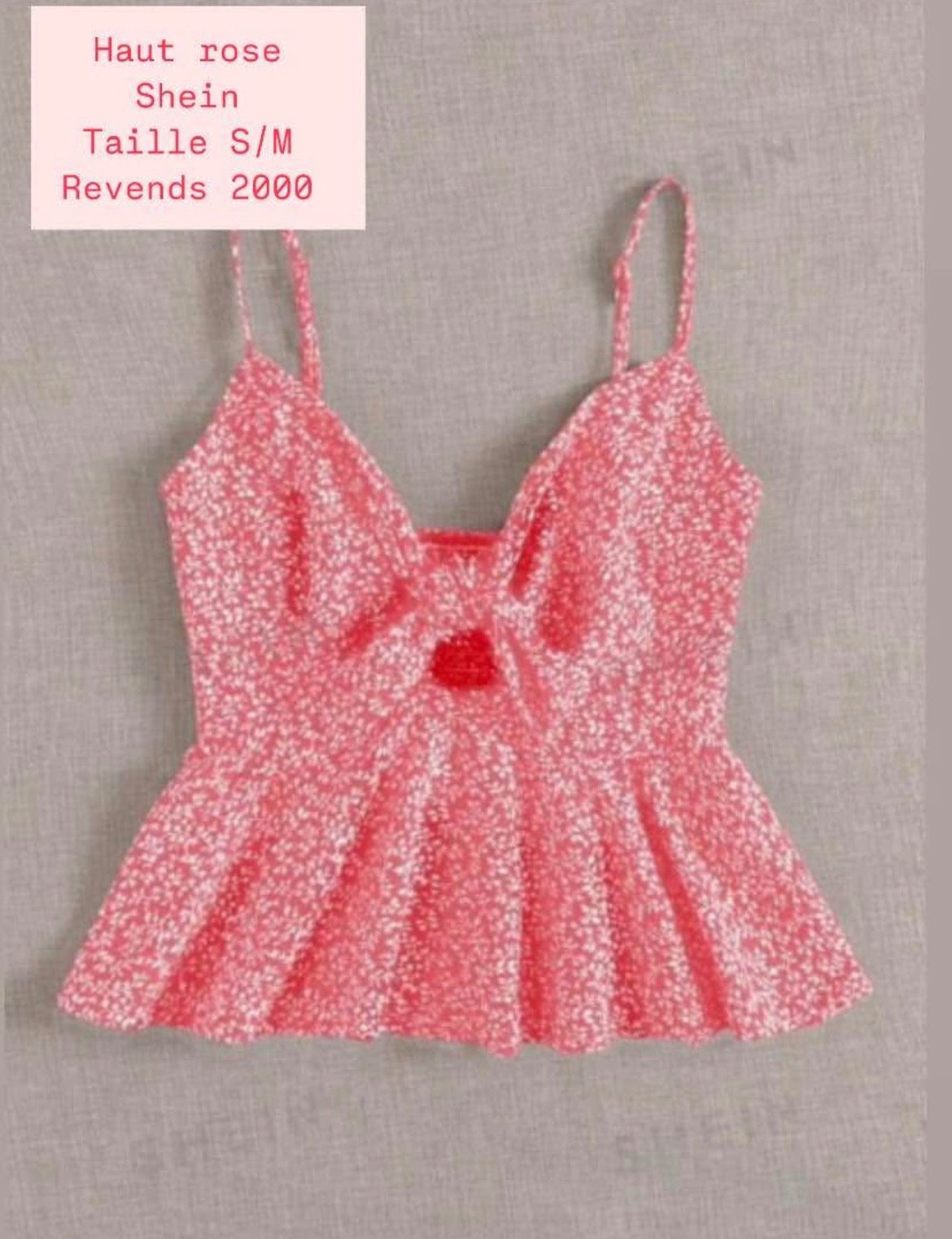 haut rose acheté sur shein taille s/m(négociable) haut marron à fleurs acheté sur shein taille s/m photo 1