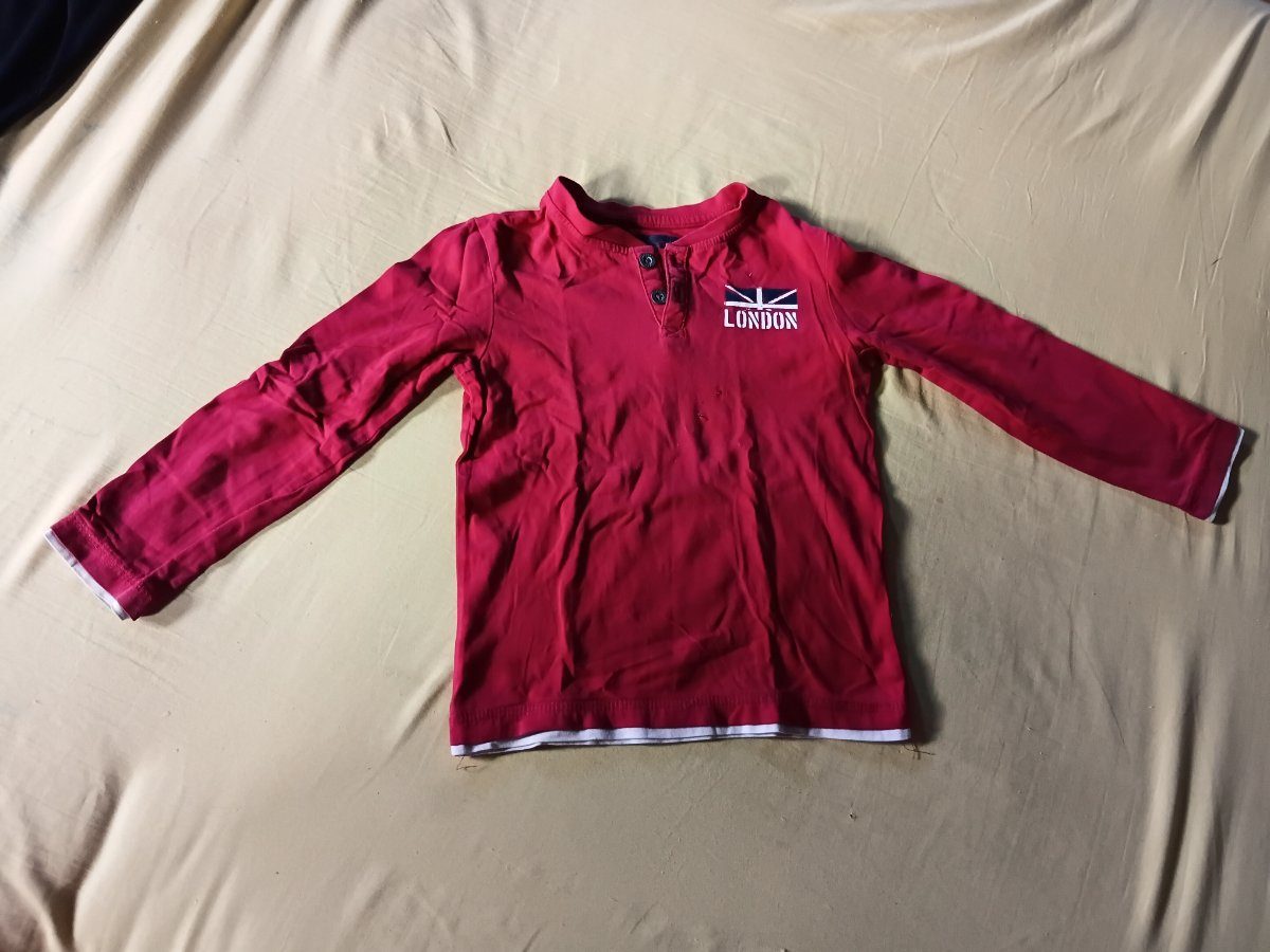 T-shirt manches longues rouge vif photo 3