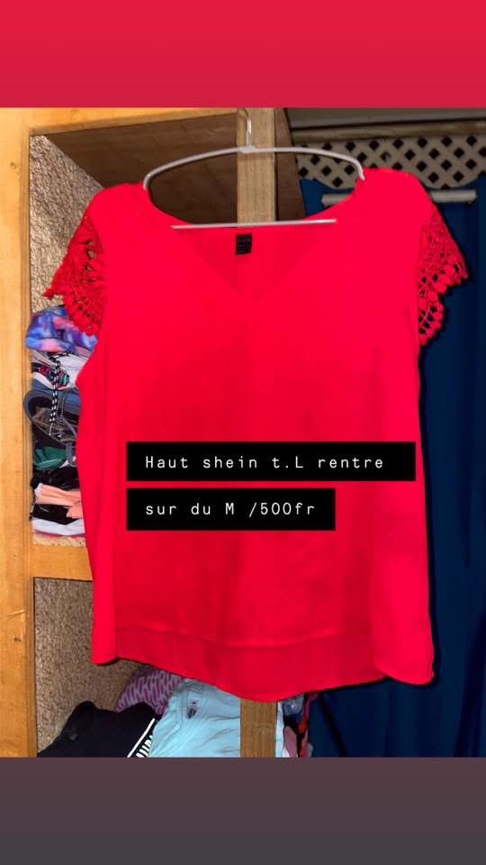 hier rouge avec bretelles sur les manches  photo 1