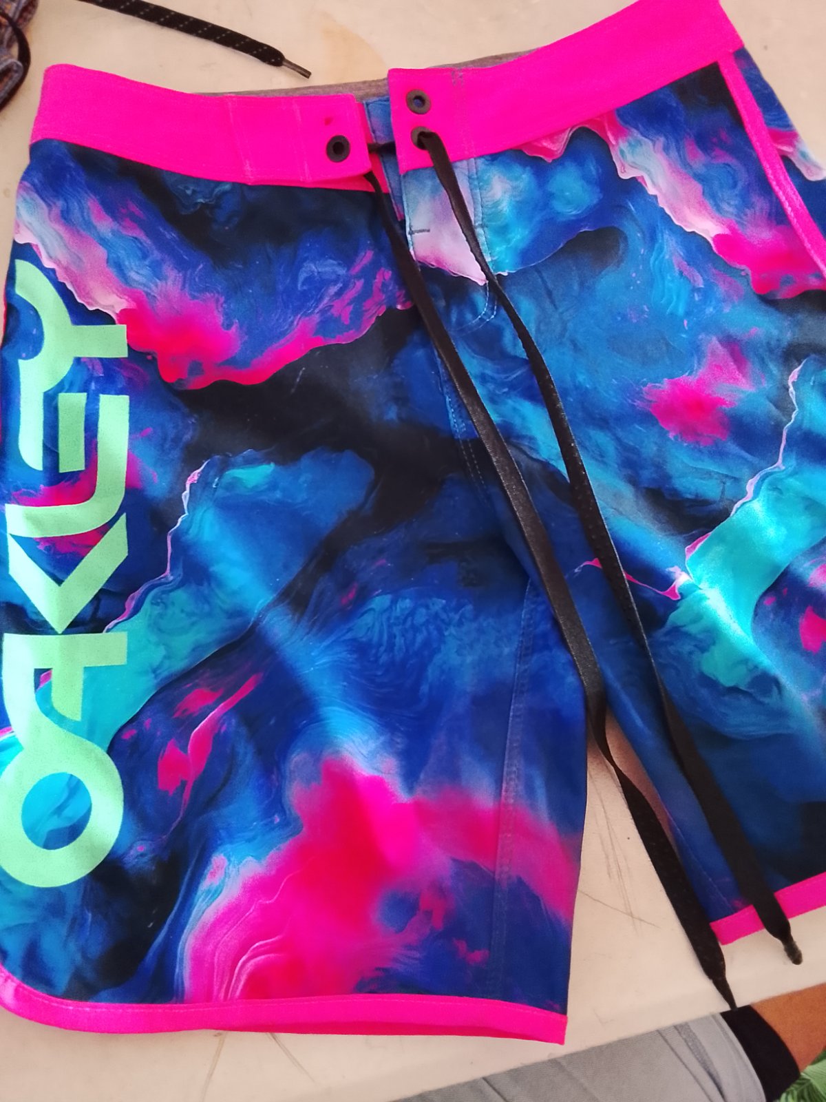 Short de bain Hurley tie-dye rose et violet photo 3