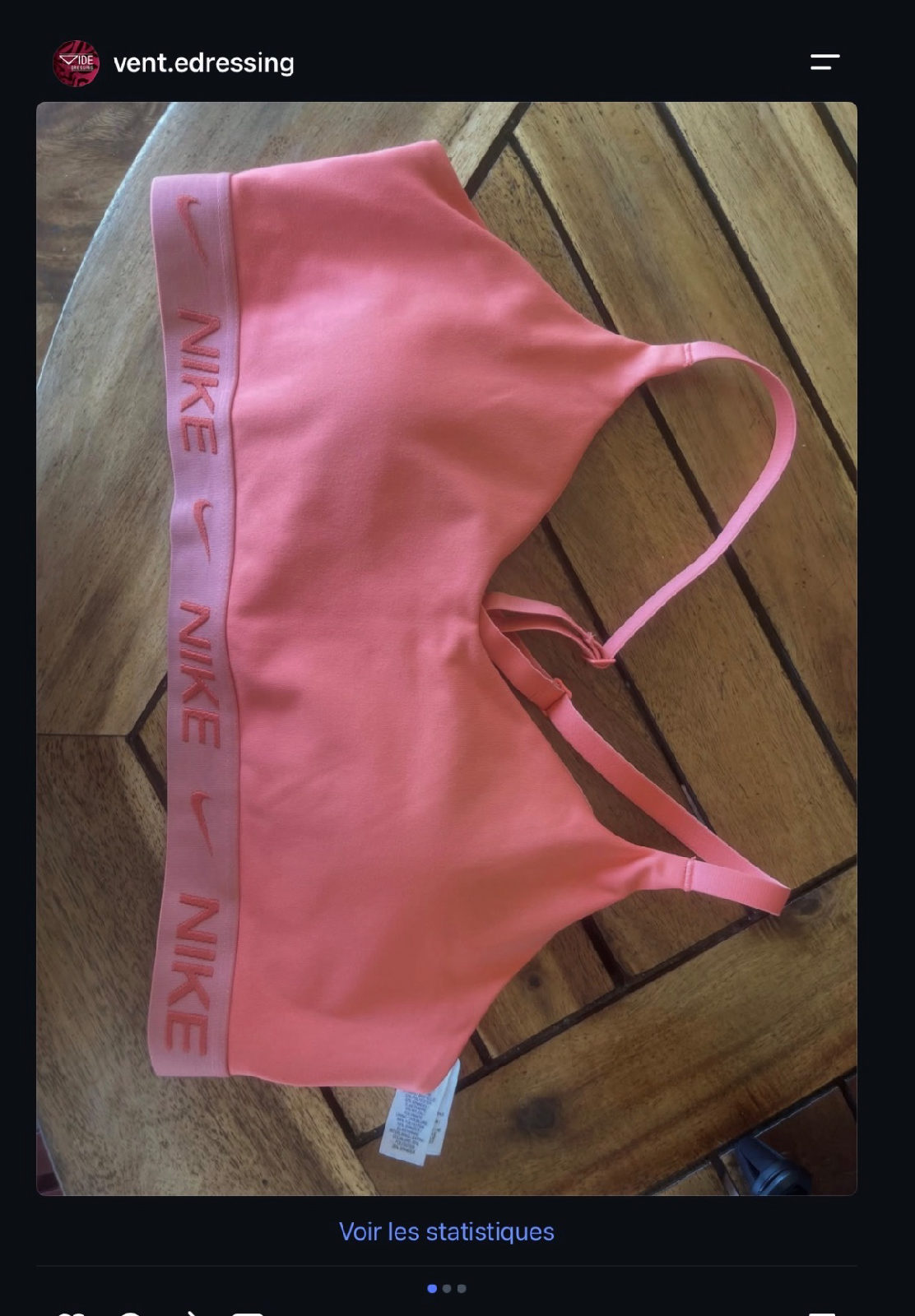 Brassière de sport Nike corail photo 1