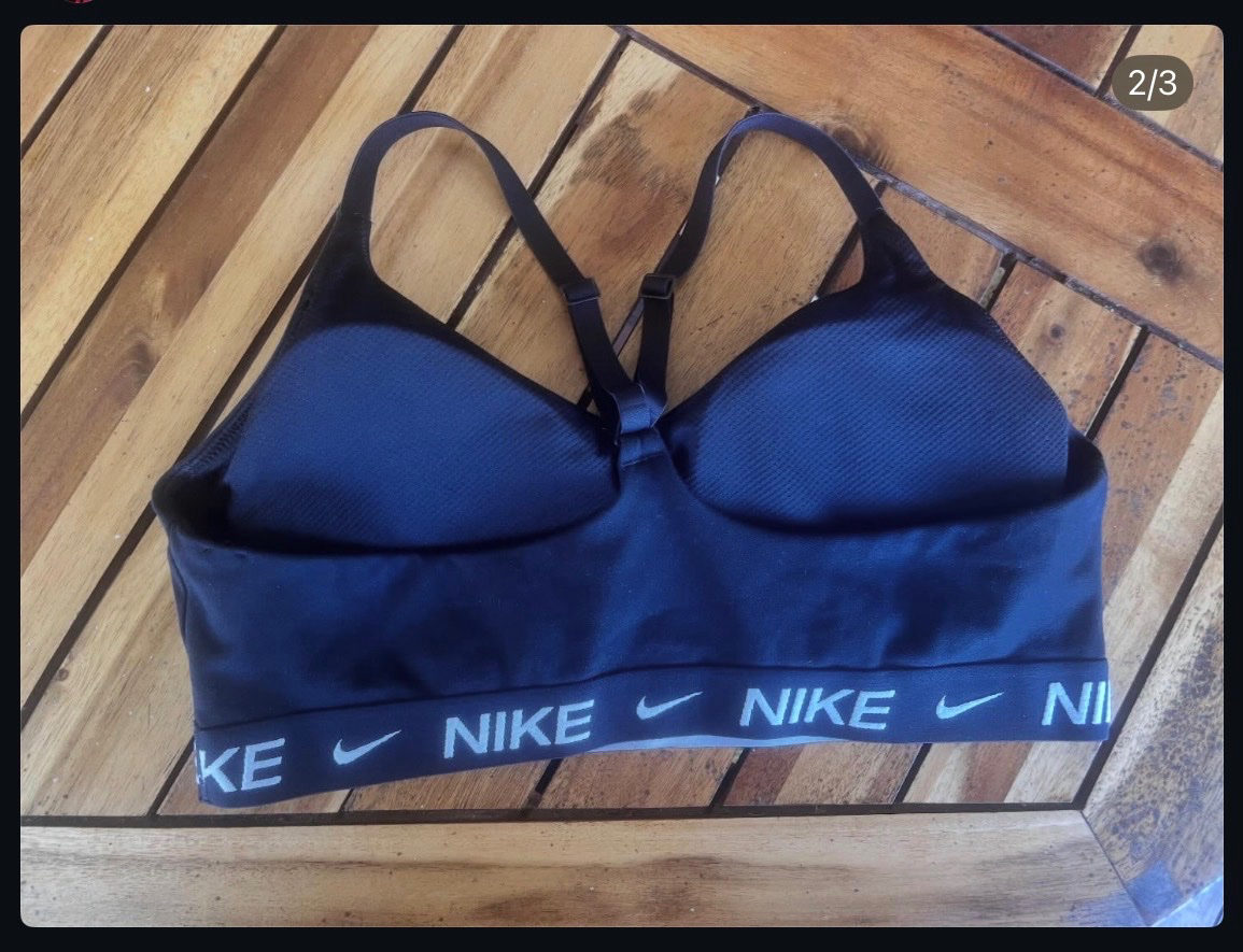 Brassière de sport Nike noire photo 2