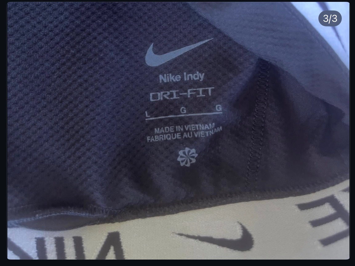 Brassière de sport Nike noire photo 3