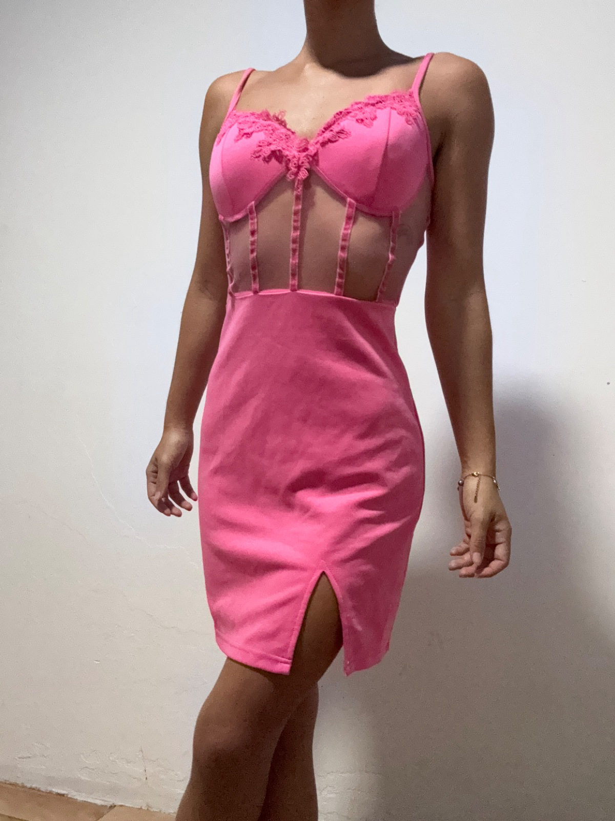Robe rose fuchsia style corset photo 1