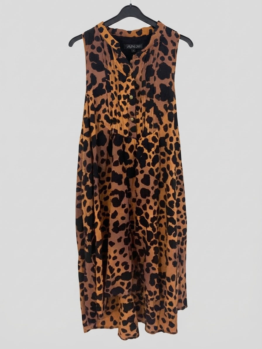 Robe courte fluide Vans - Imprimé léopard - Taille L - Excellent état photo 2