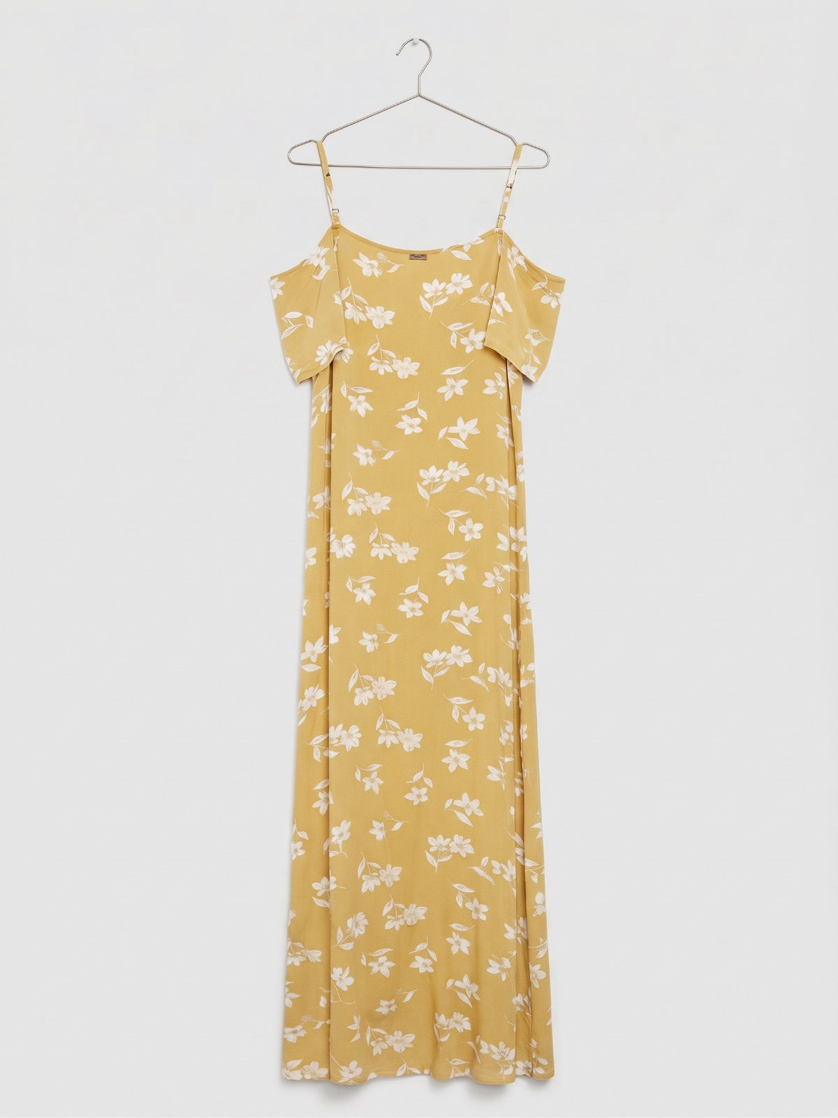 Robe longue longue fleurie jaune moutarde Billabong x Sincerely Jules - Taille L photo 4