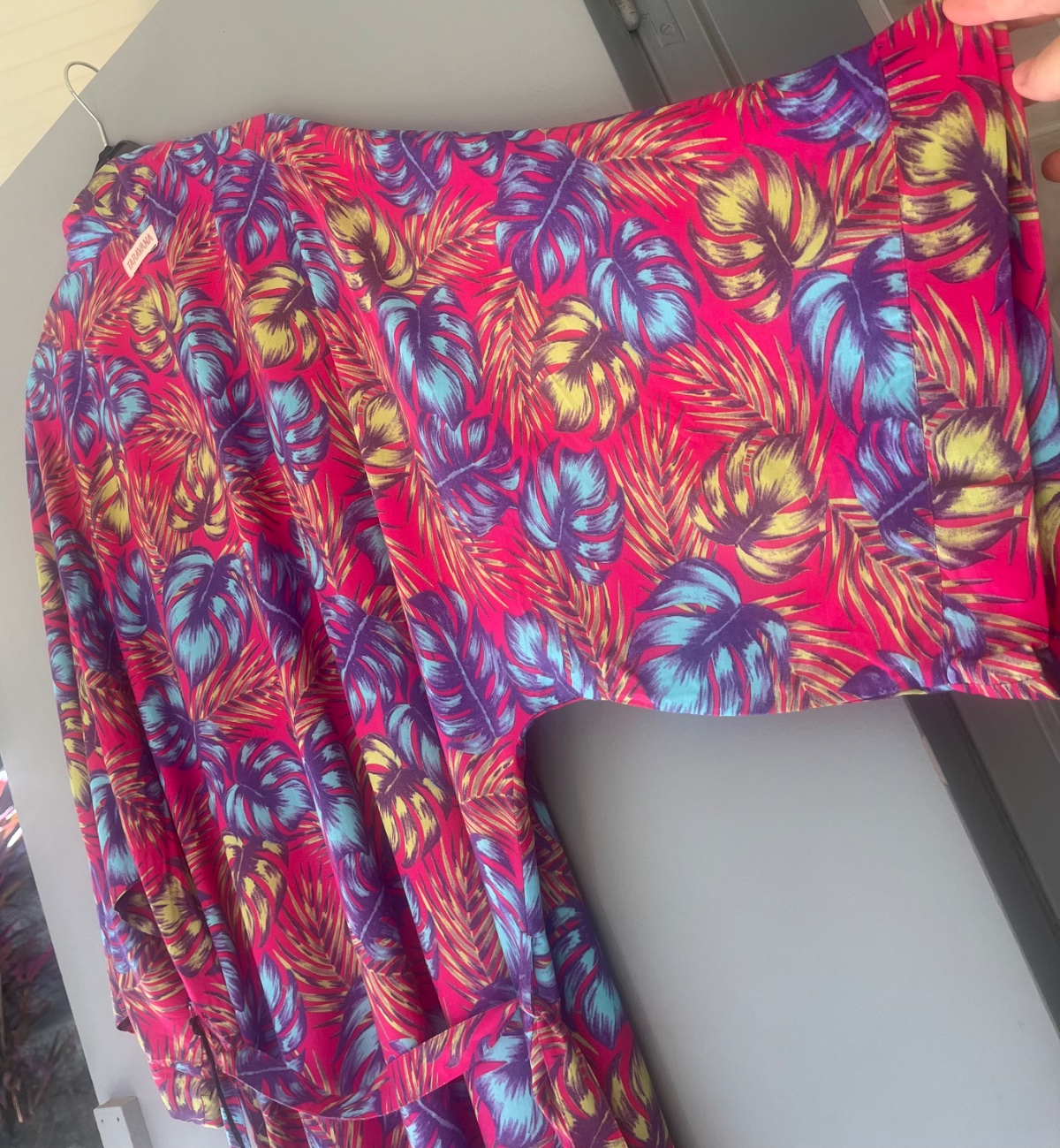 Kimono tropical fuchsia et bleu photo 3