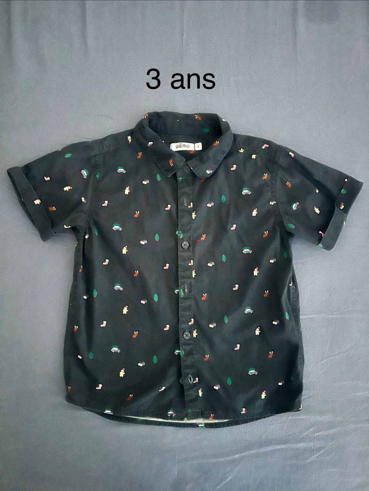 Chemise enfant motifs noël  photo 1
