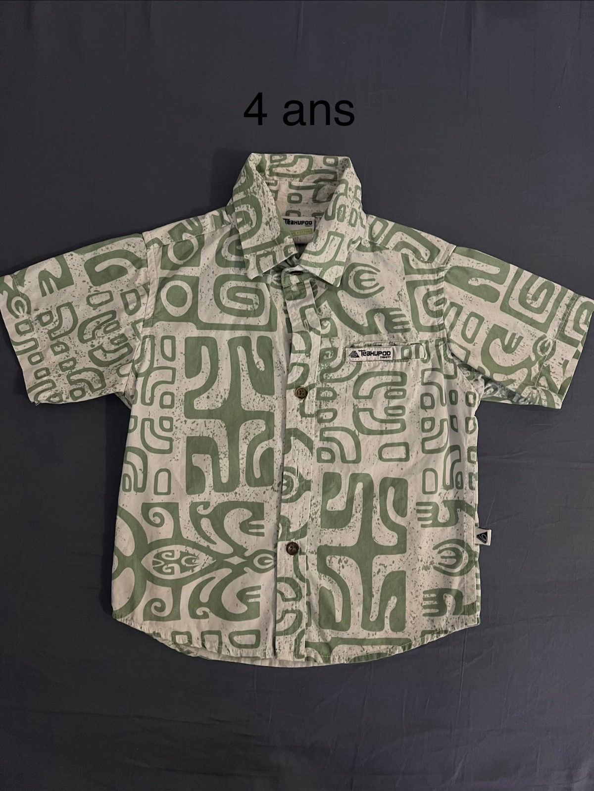 Chemise enfant motifs polynésiens photo 1