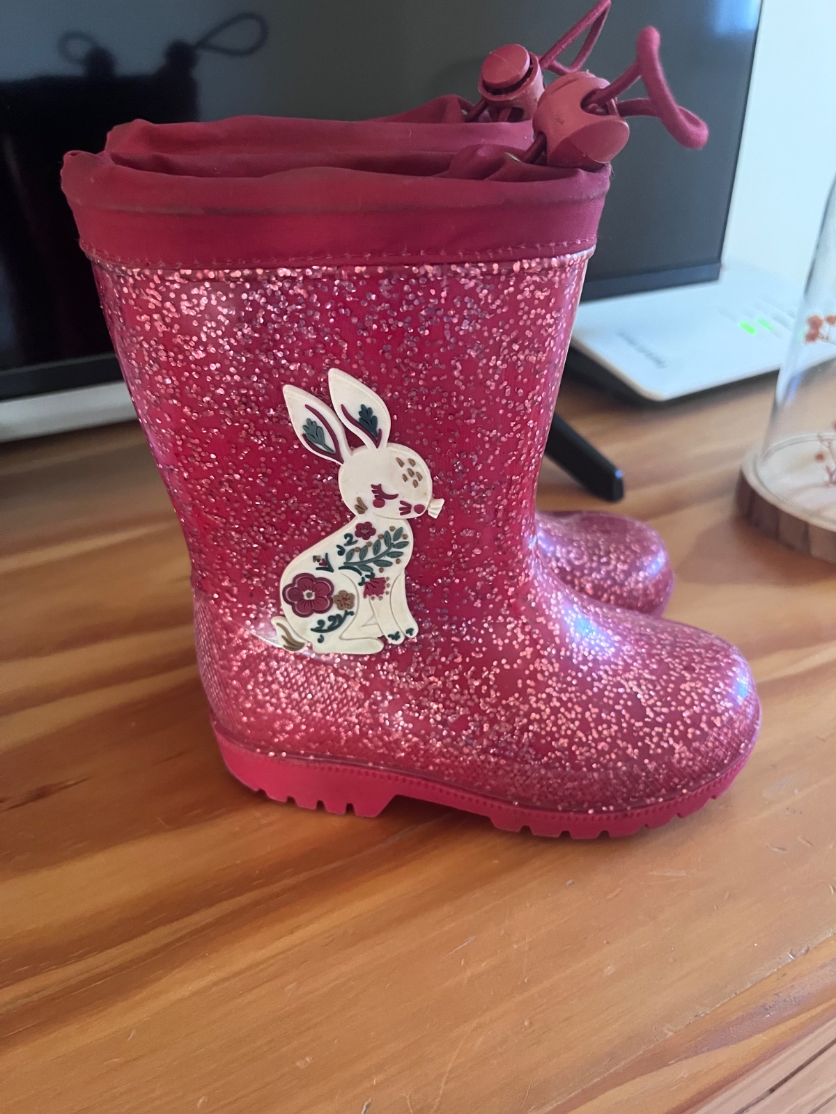 Bottes rouges à paillettes  photo 1
