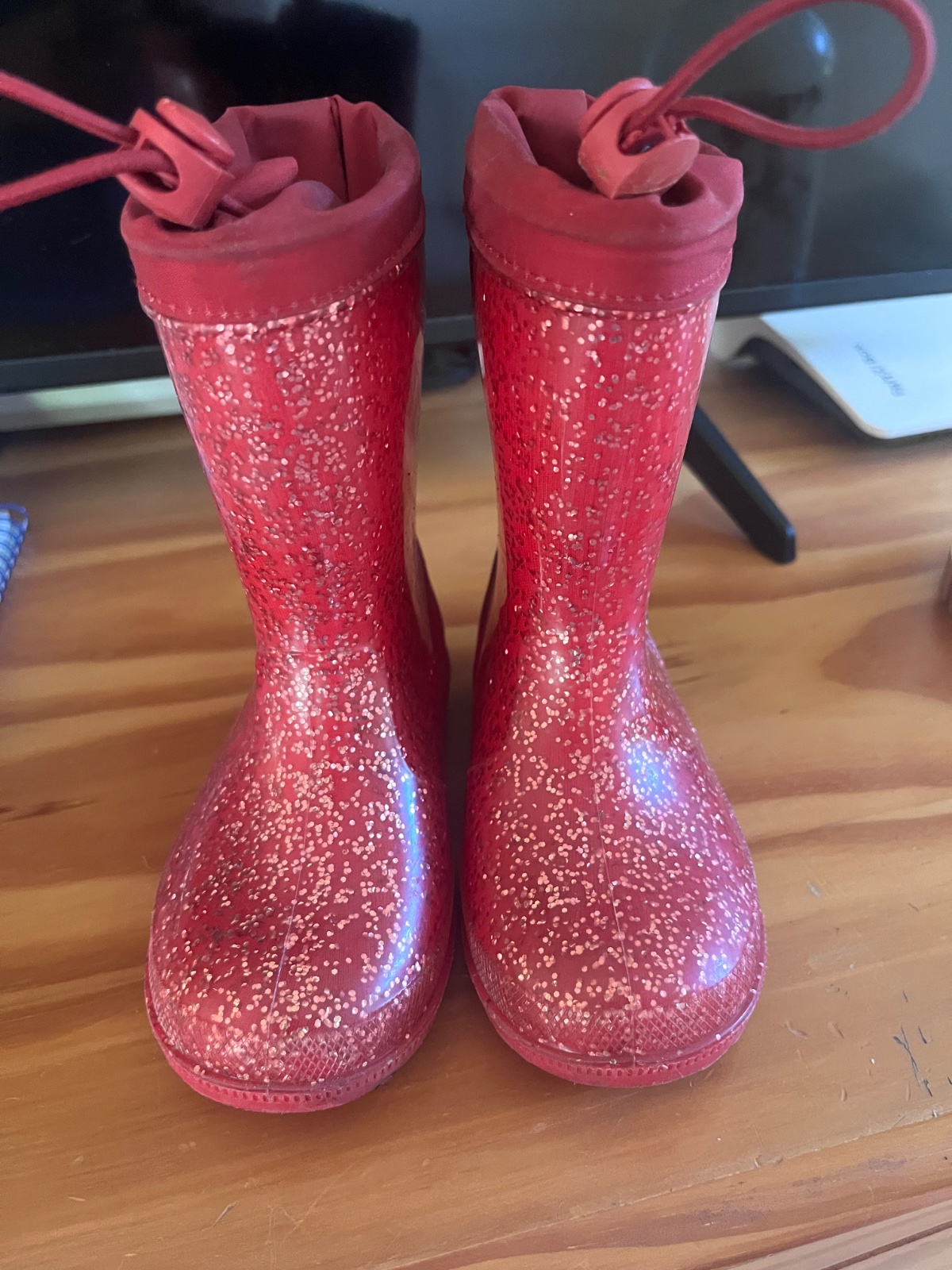 Bottes rouges à paillettes  photo 3