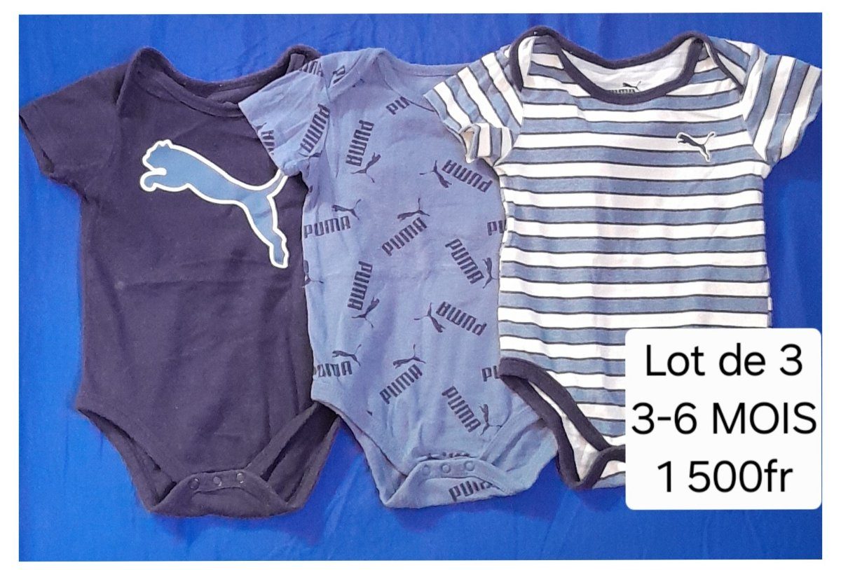 Body bébé Puma - Lot de 3 photo 1