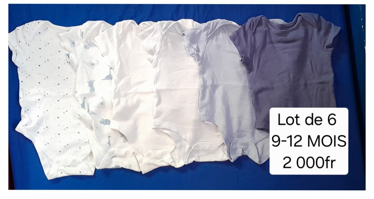 Lot de 6 bodies bébé confortables et mignons photo 1