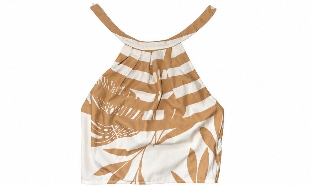 Top dos nu motif feuilles tropicales photo 1