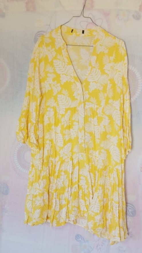 robe bicolore jaune photo 1