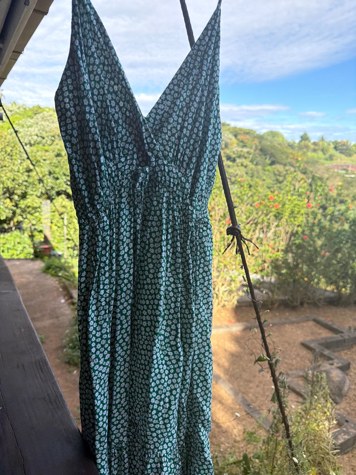 robe verte fleurie  photo 1