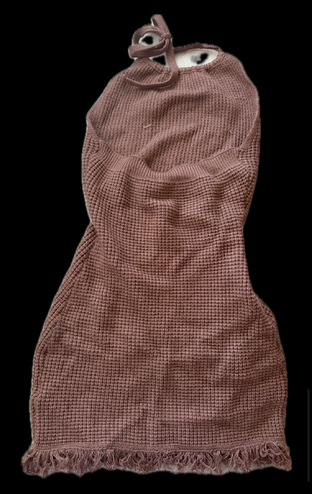 Robe marron avec étoiles de mer scintillantes en laine photo 2