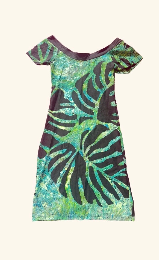 robe courte moulante Tahiti art  photo 1