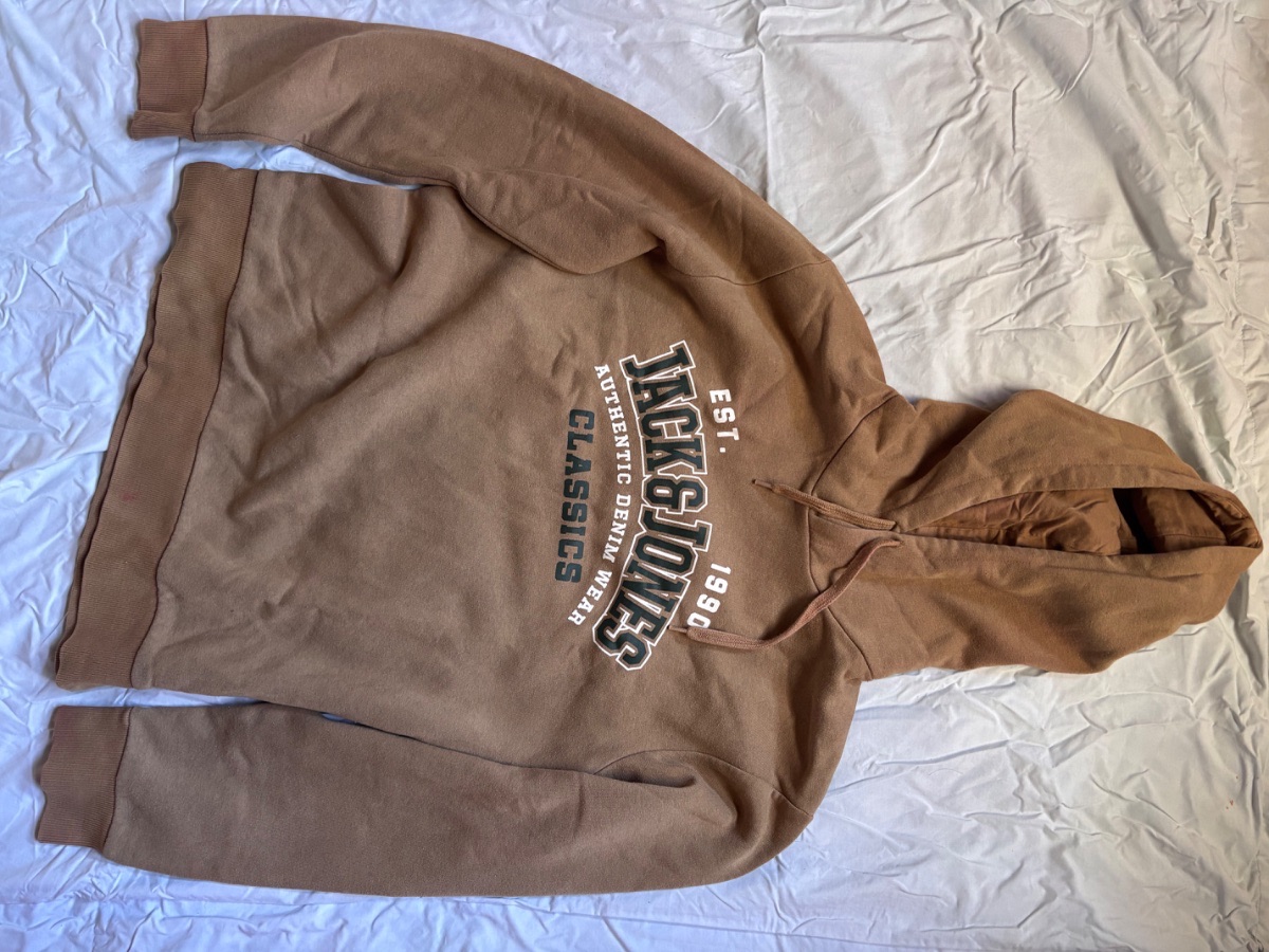 Sweat à capuche Jack & Jones marron, style décontracté photo 1