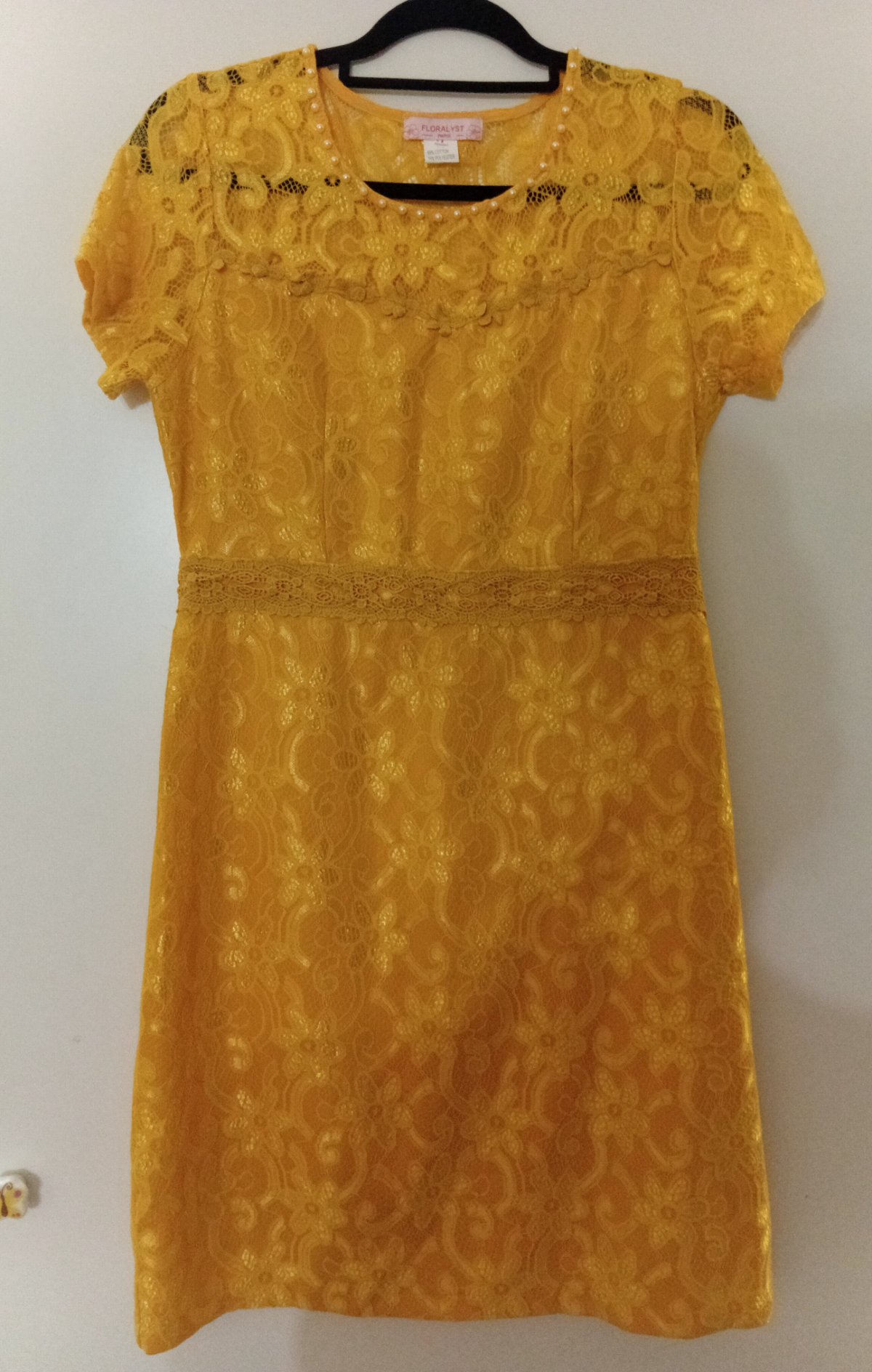 robe jaune courte cintré  photo 1