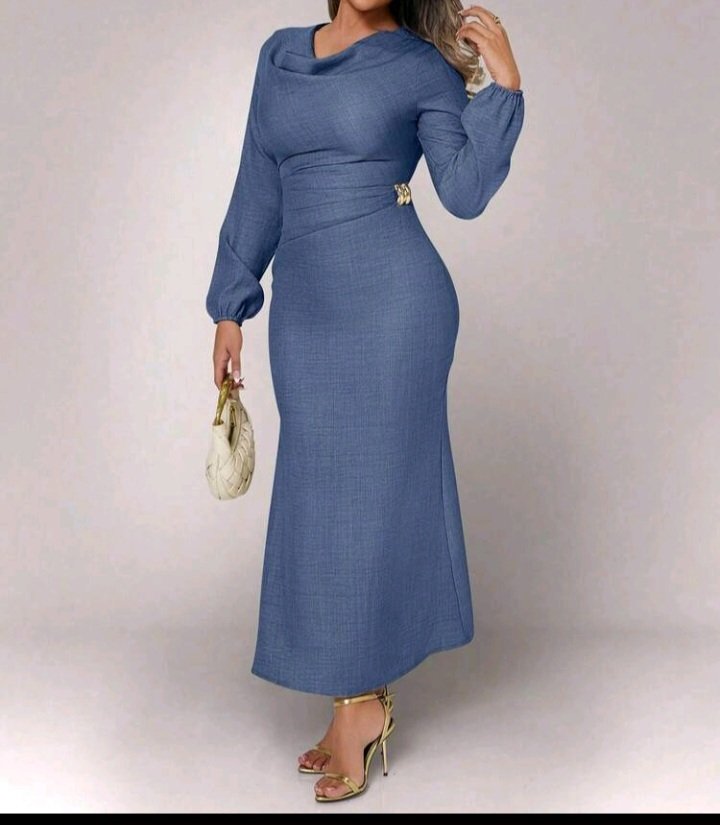 robe longue bleu photo 1