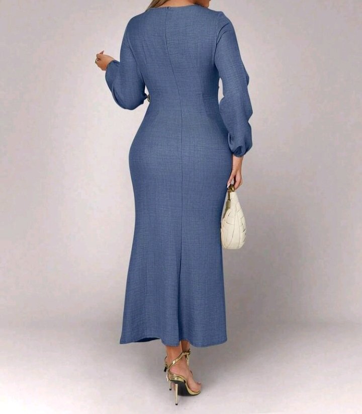 robe longue bleu photo 2