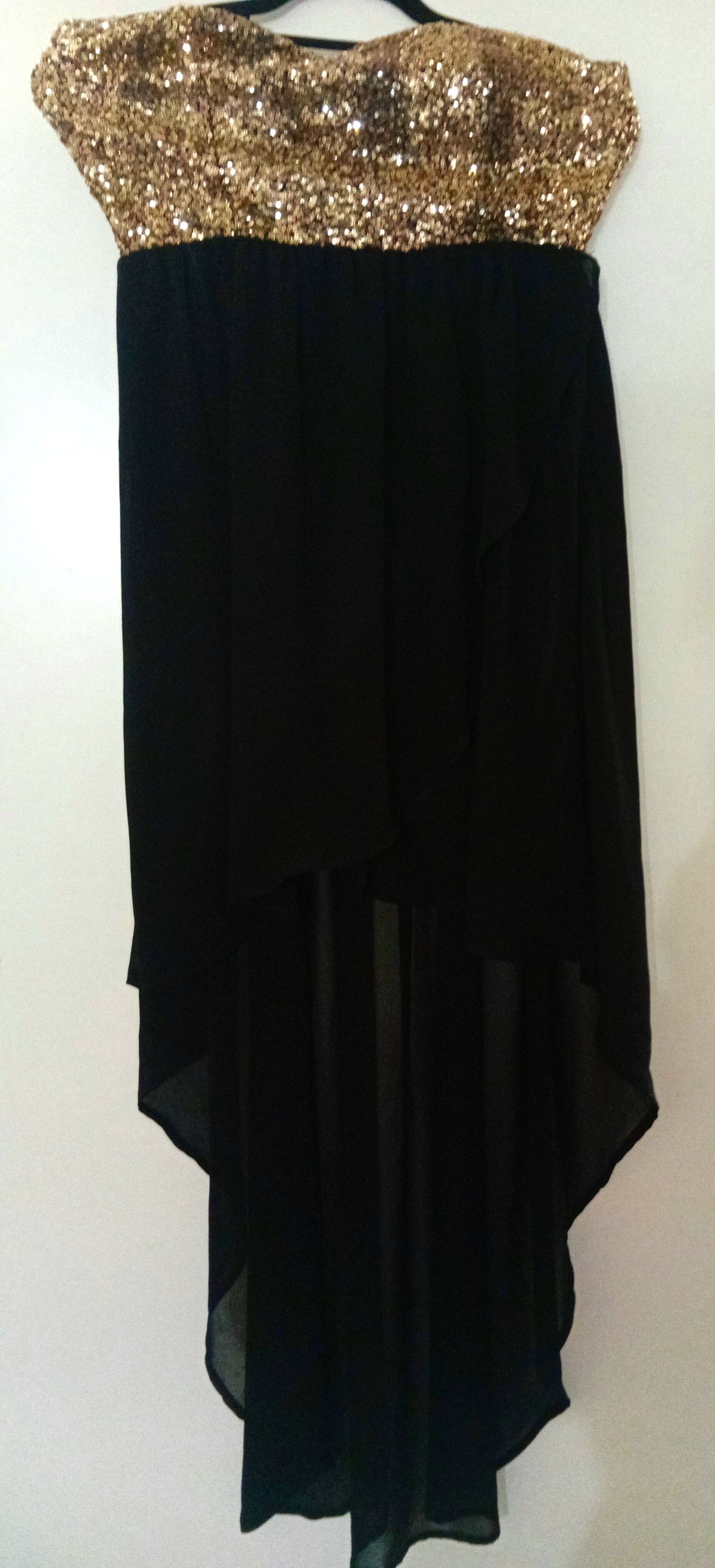 robe courte à l'avant et longue à l'arrière, robe de soirée avec strass bustier photo 1