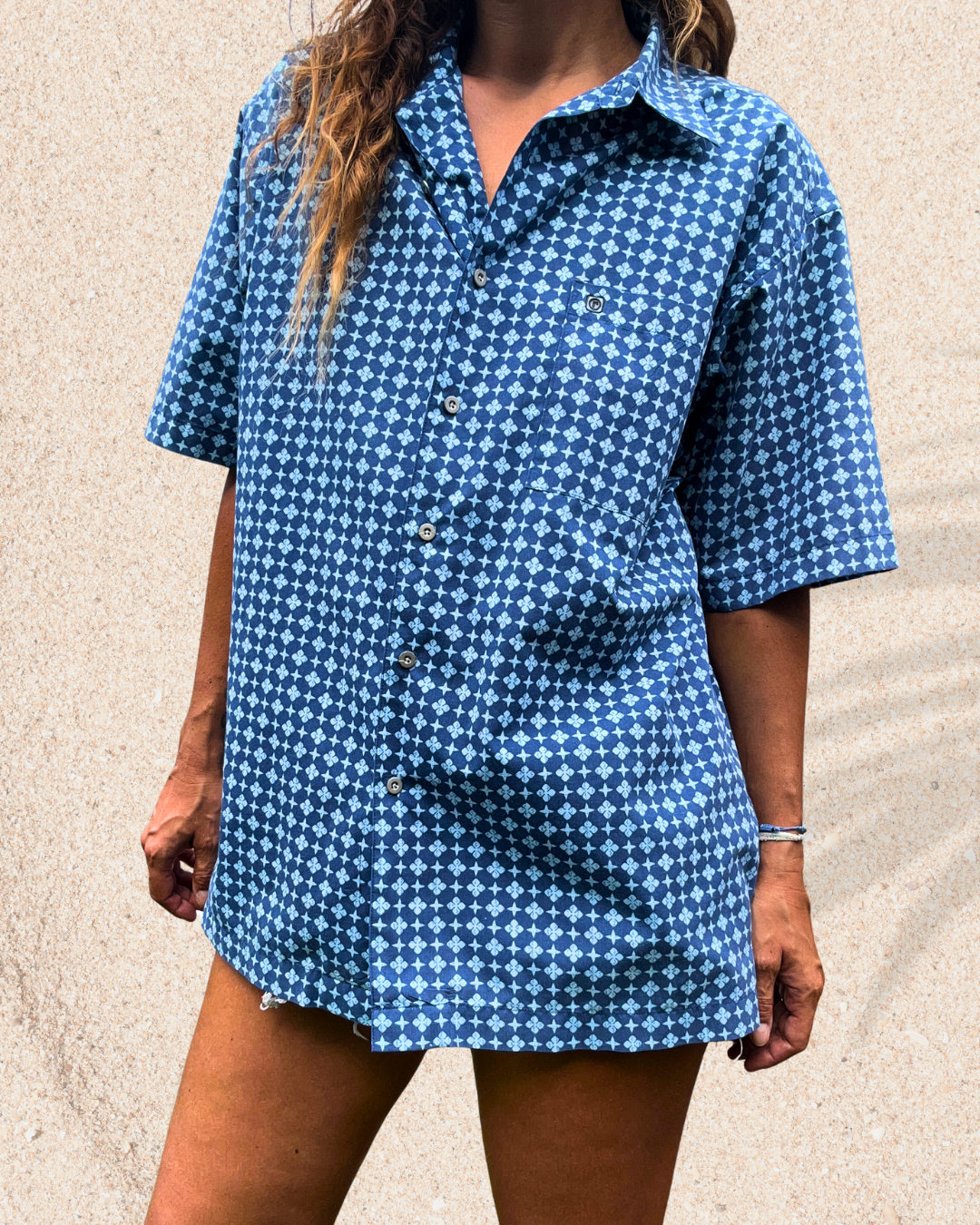 🌀 𝗖𝗵𝗲𝗺𝗶𝘀𝗲 𝘃𝗶𝗻𝘁𝗮𝗴𝗲 𝗯𝗹𝗲𝘂𝗲 photo 1
