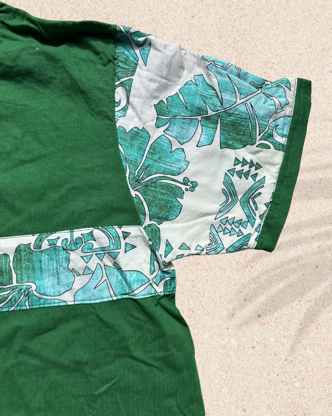 🌴 Tricot vert imprimé photo 3