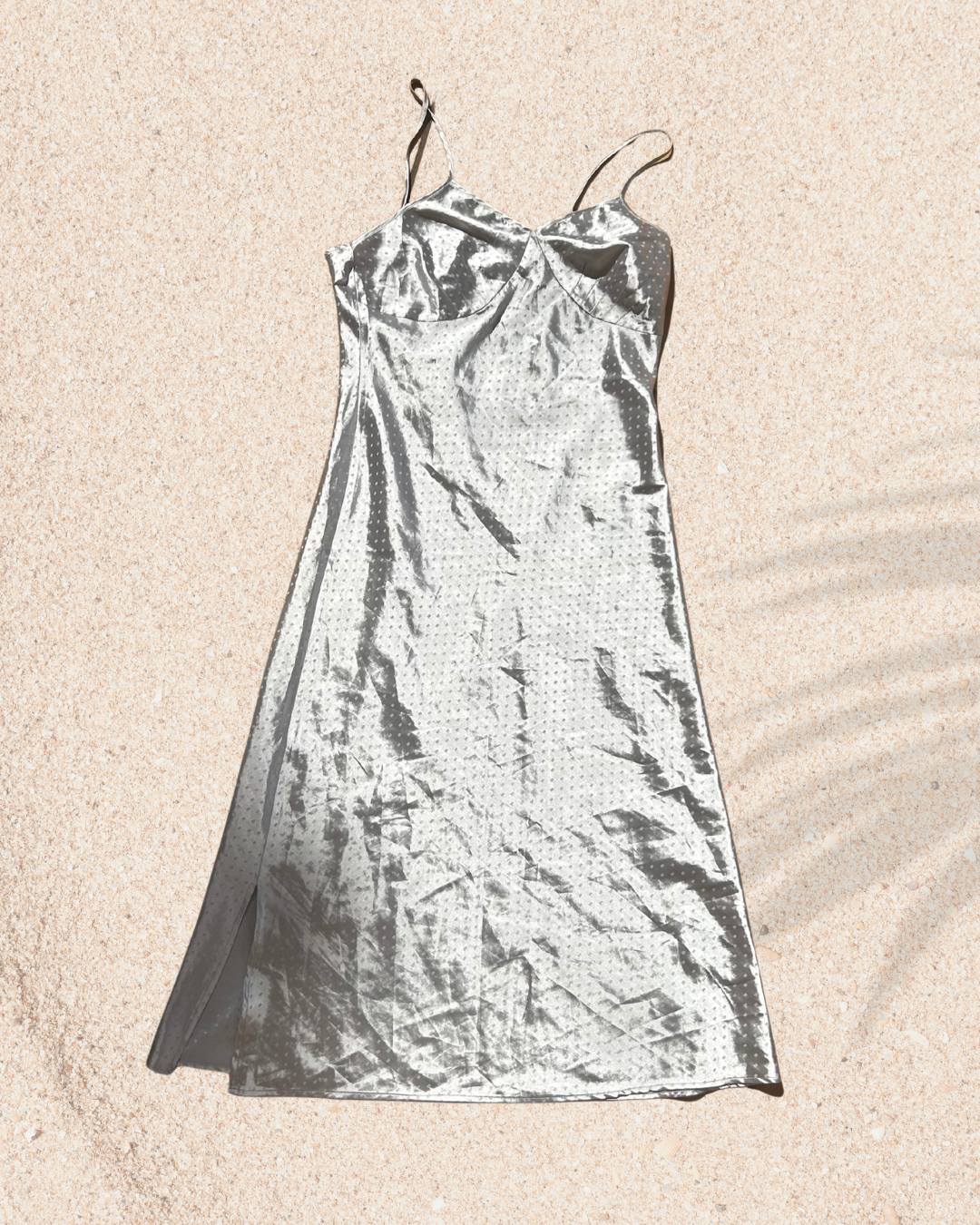 ✨ Robe nuisette argentée à pois photo 2