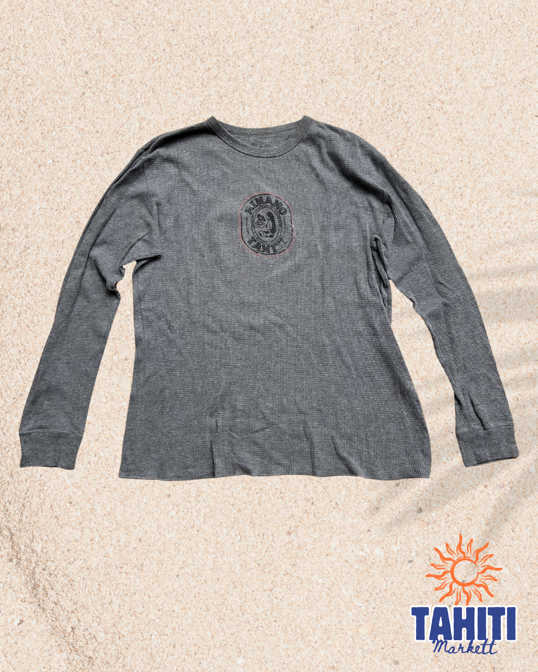 Tricot Hinano manches longues gris chiné photo 2
