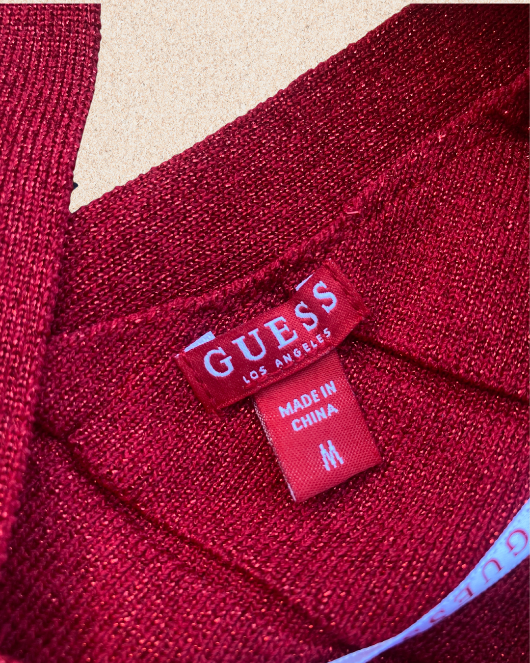 ❤️ Robe Guess pailletée rouge photo 5