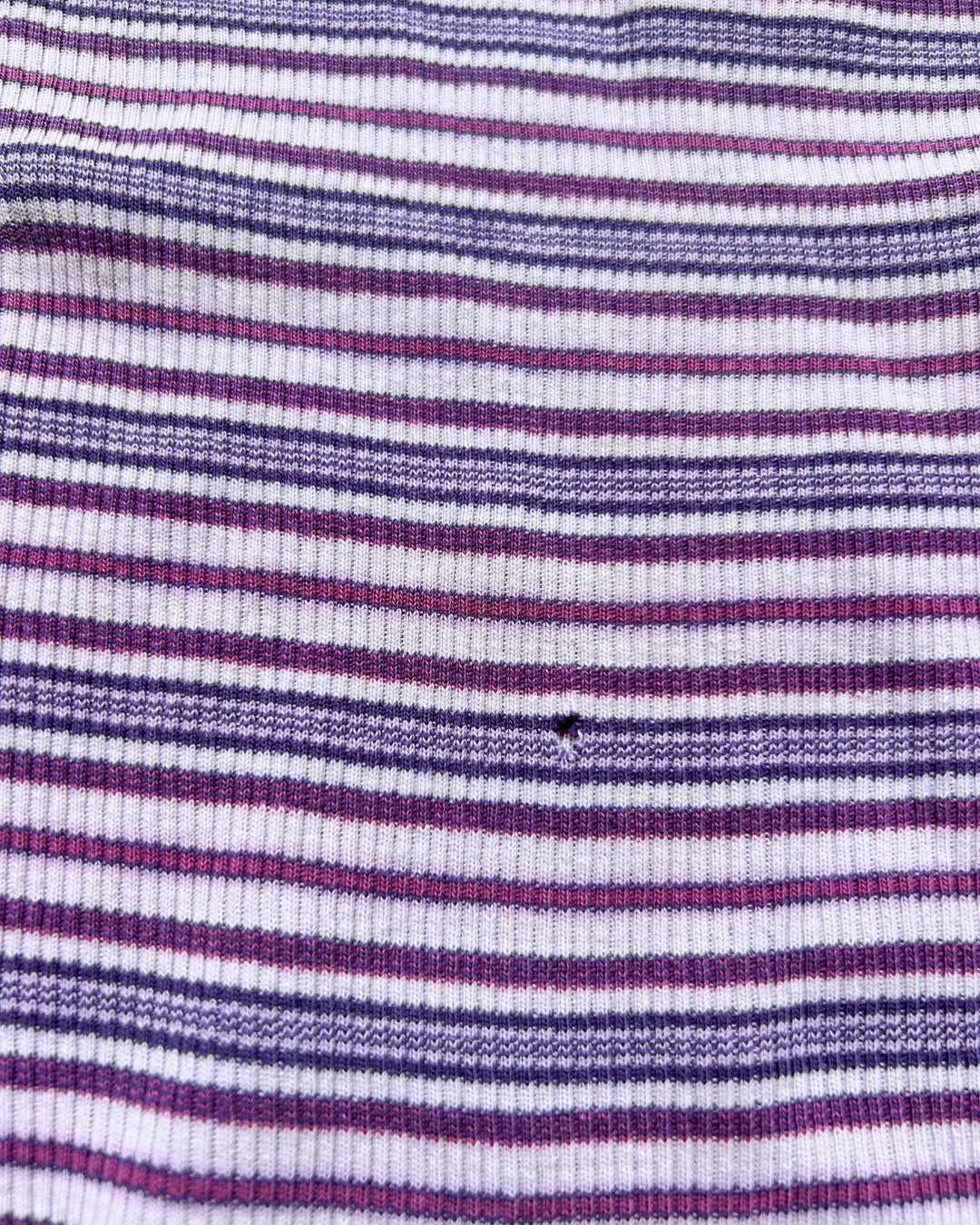🔮 Tricot vintage à rayures lilas photo 3