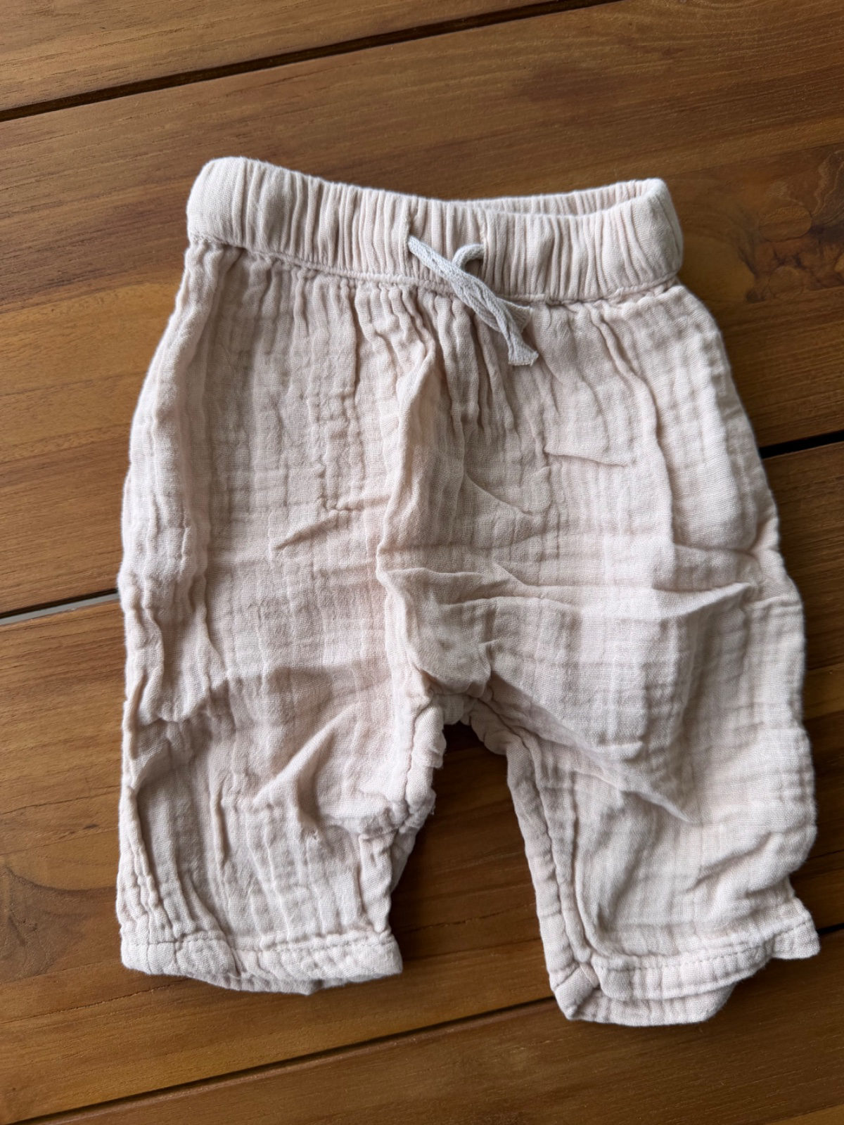 3 Pantalons coton beige et blanc photo 2