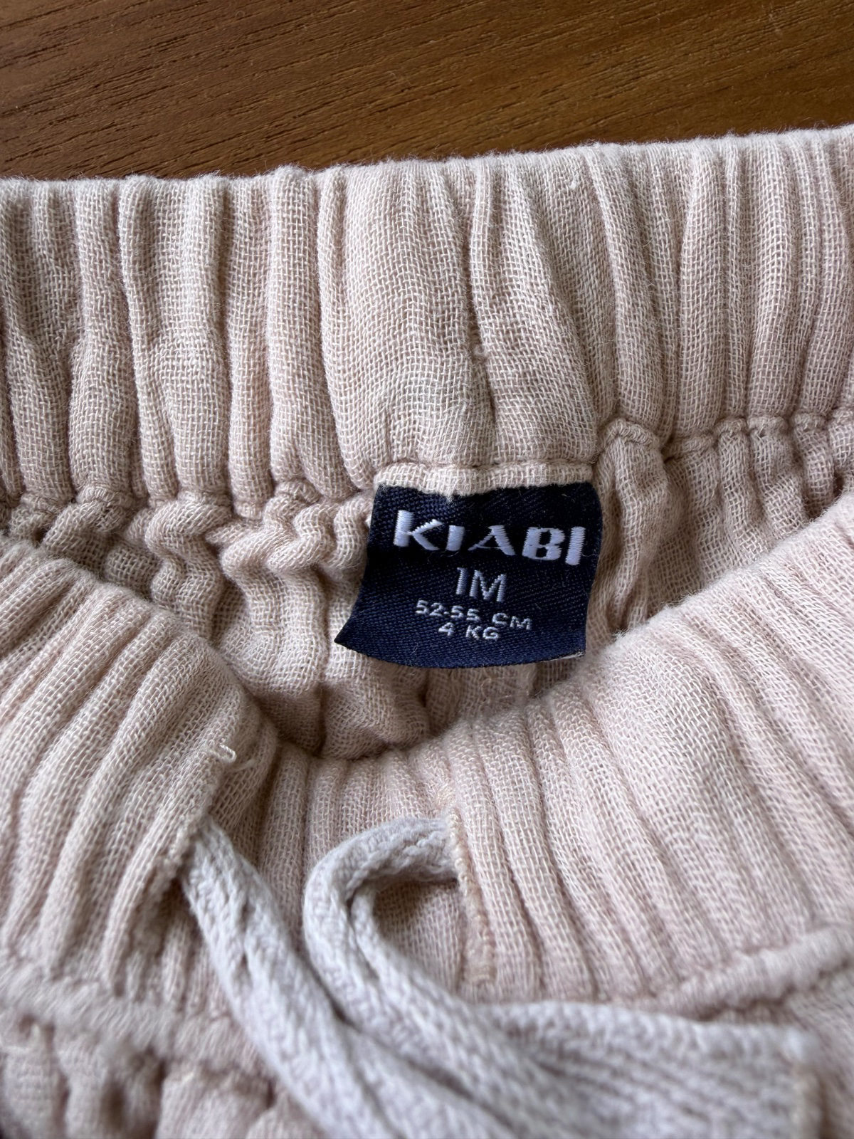 3 Pantalons coton beige et blanc photo 3
