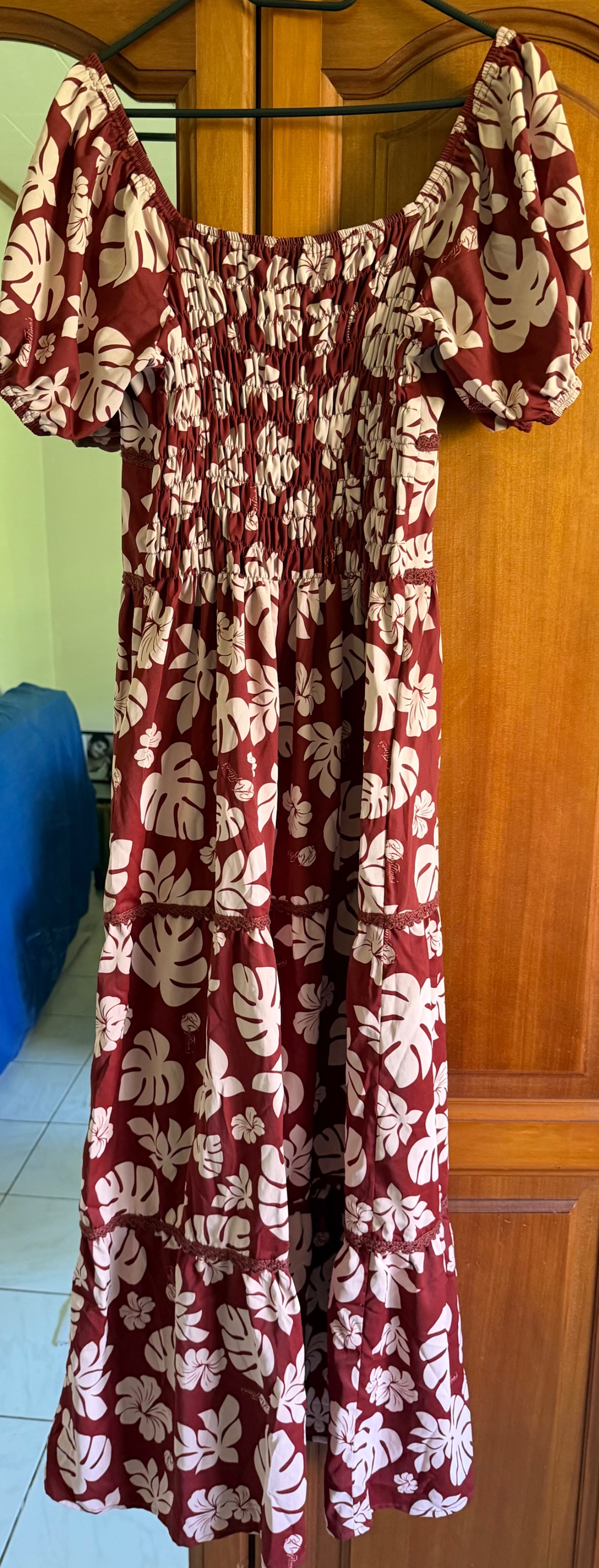 Robe marron foncé Angélina crochet photo 2
