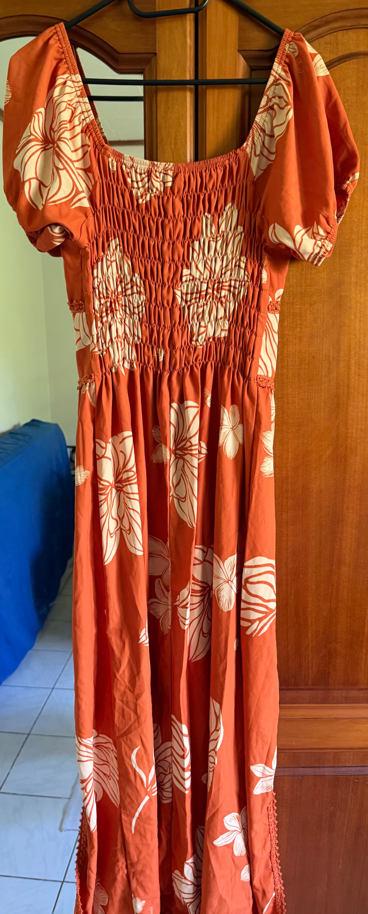 Robe orange Angélina crochet  photo 2