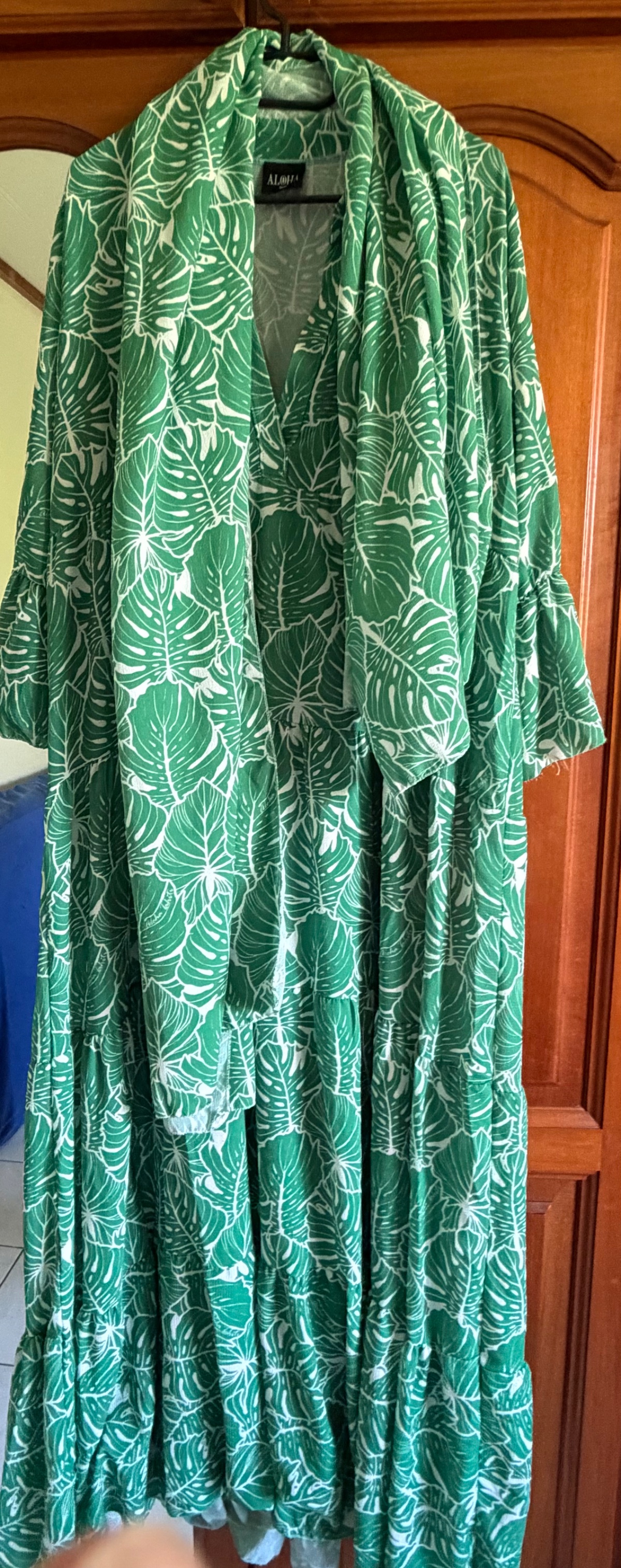 Robe longue ALOHA verte Ape photo 1