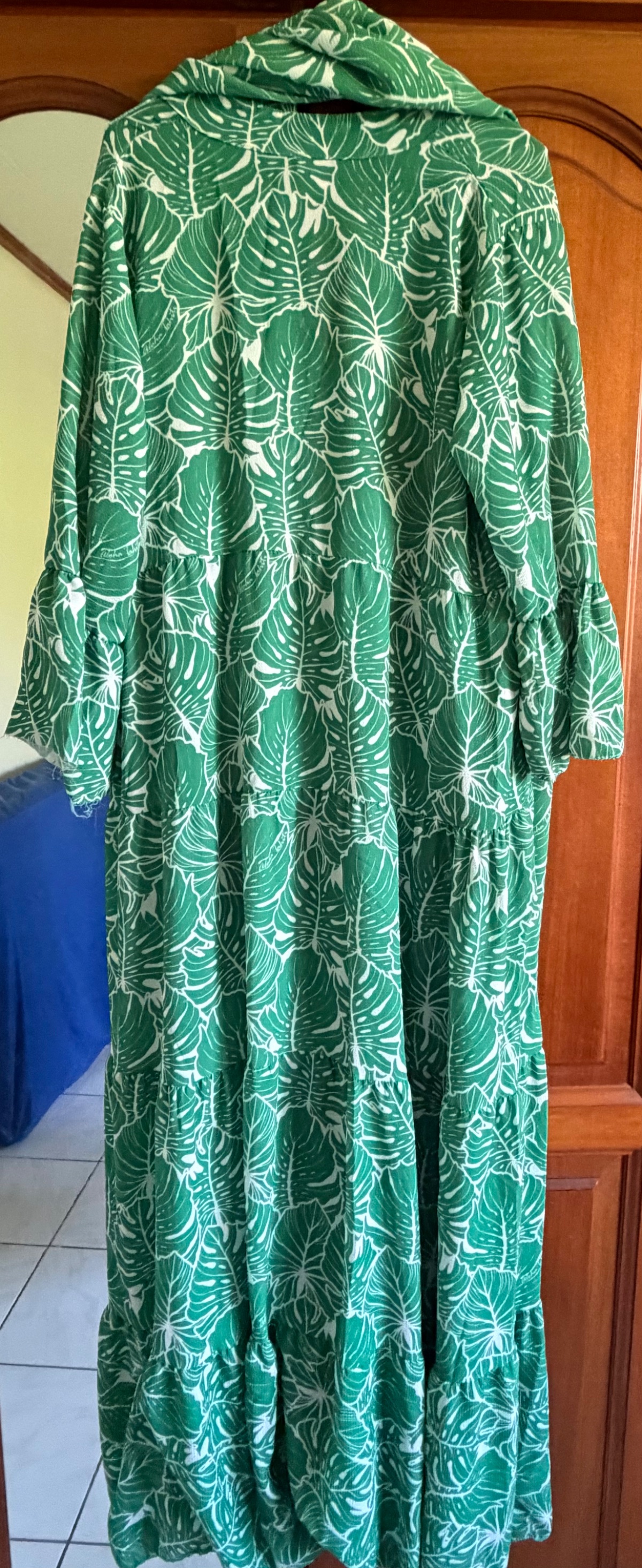 Robe longue ALOHA verte Ape photo 2