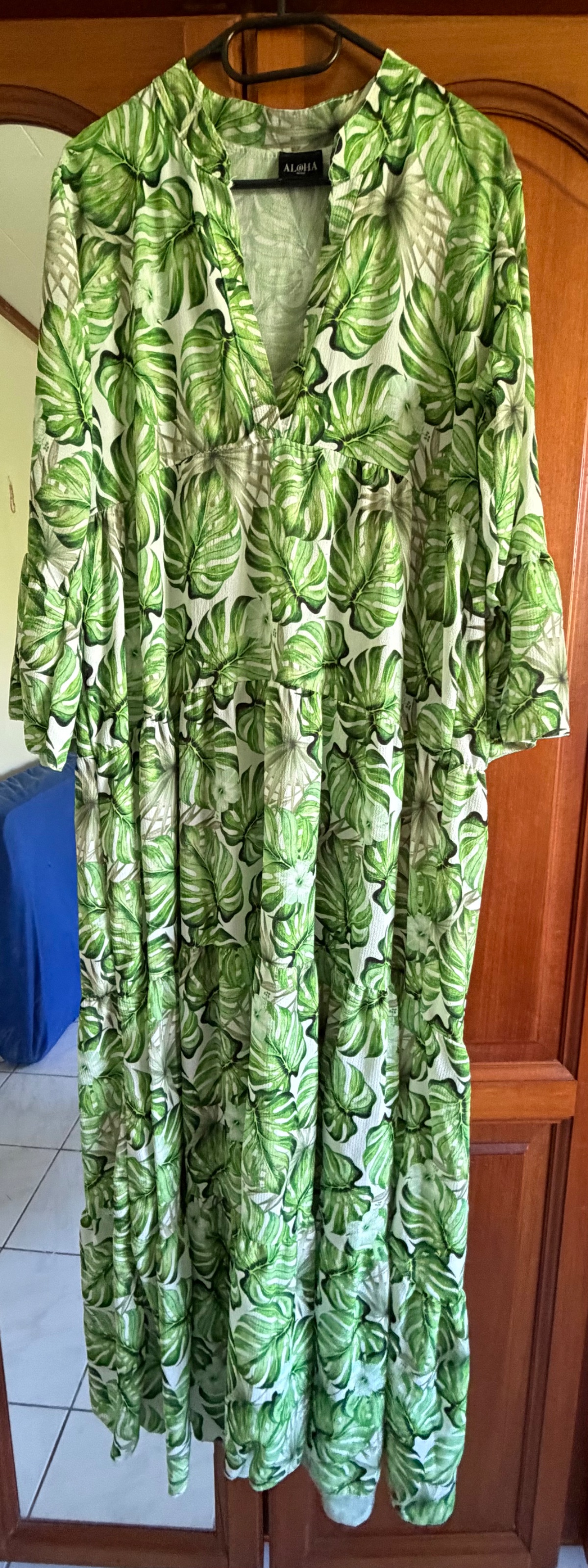 Robe longue ALOHA Ape vert anis  photo 2
