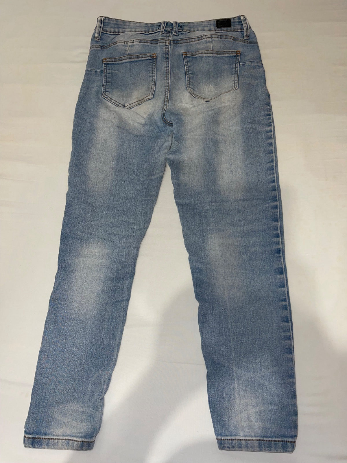 Jean délavé bleu clair, style décontracté photo 2