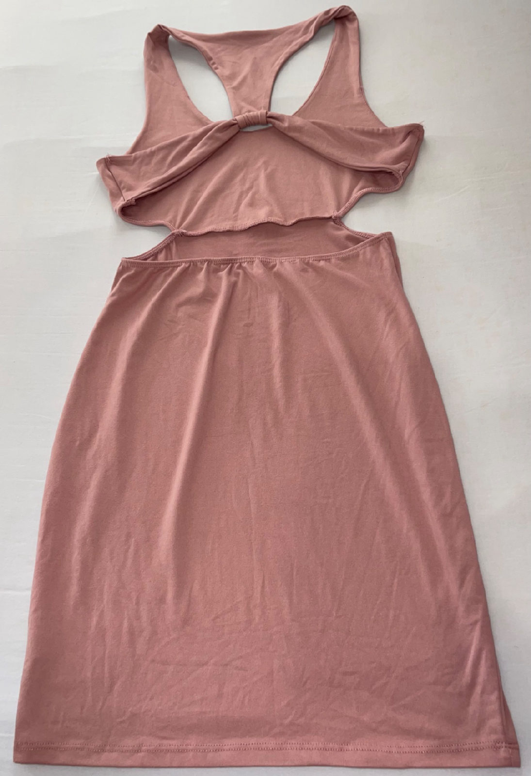 Robe courte rose poudré dos nageur photo 2
