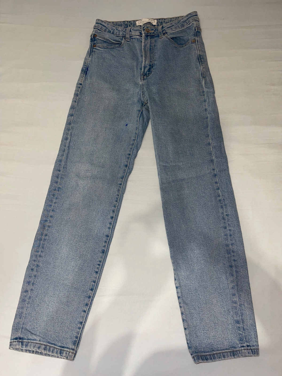 Jean denim clair coupe droite photo 1