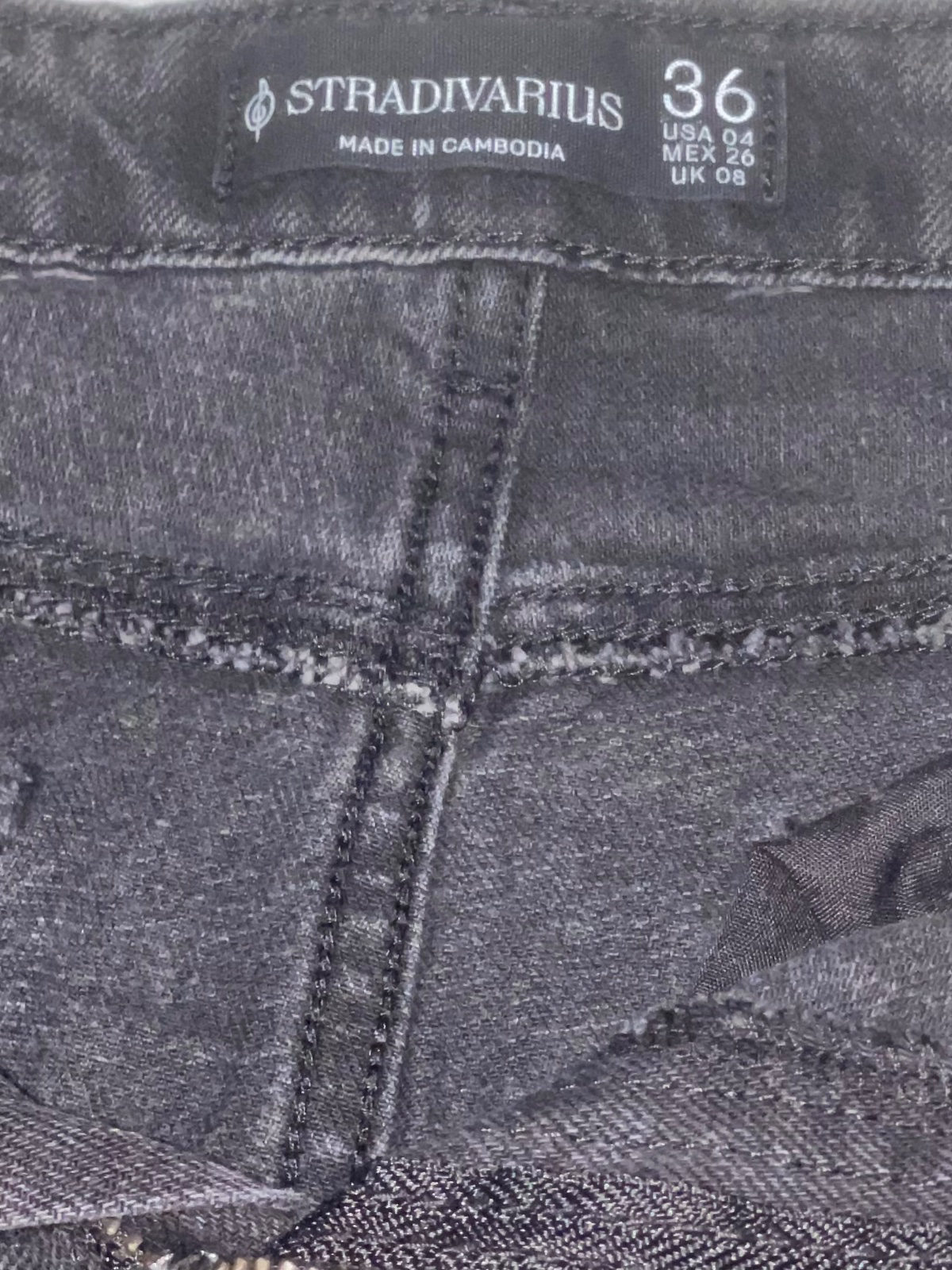 Jupe longue en jean noir délavé, style décontracté photo 4