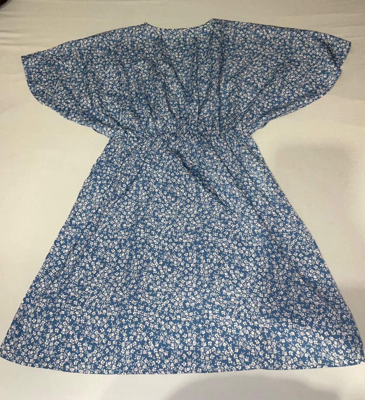 Robe fleurie bleue style bohème photo 2