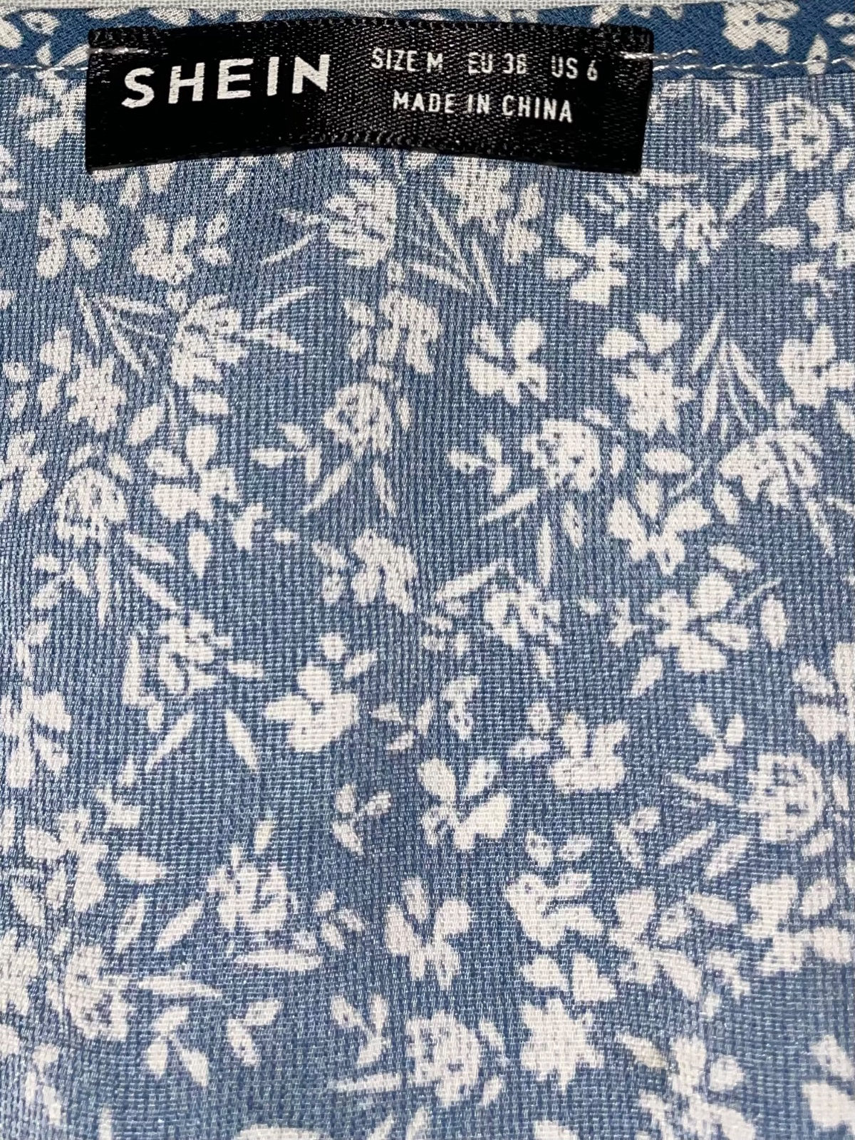 Robe fleurie bleue style bohème photo 3