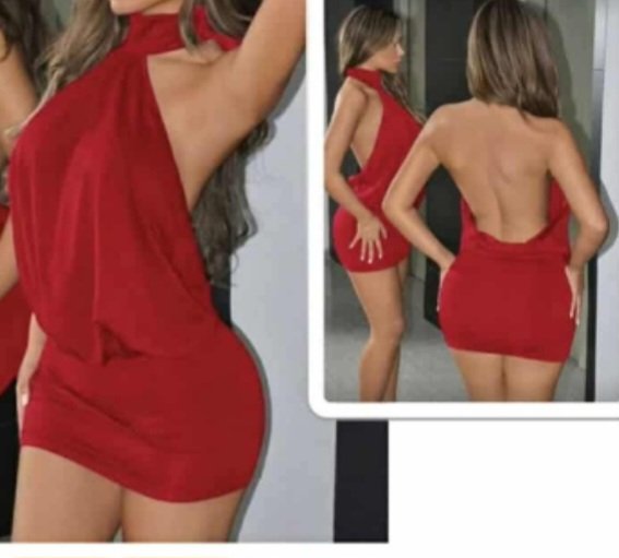 Robe rouge dos nu élégante photo 1