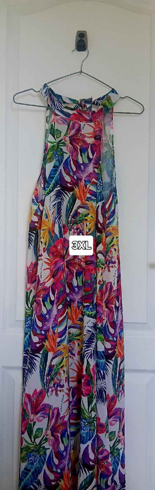 Robe longue fleurie multicolore style tropical photo 1