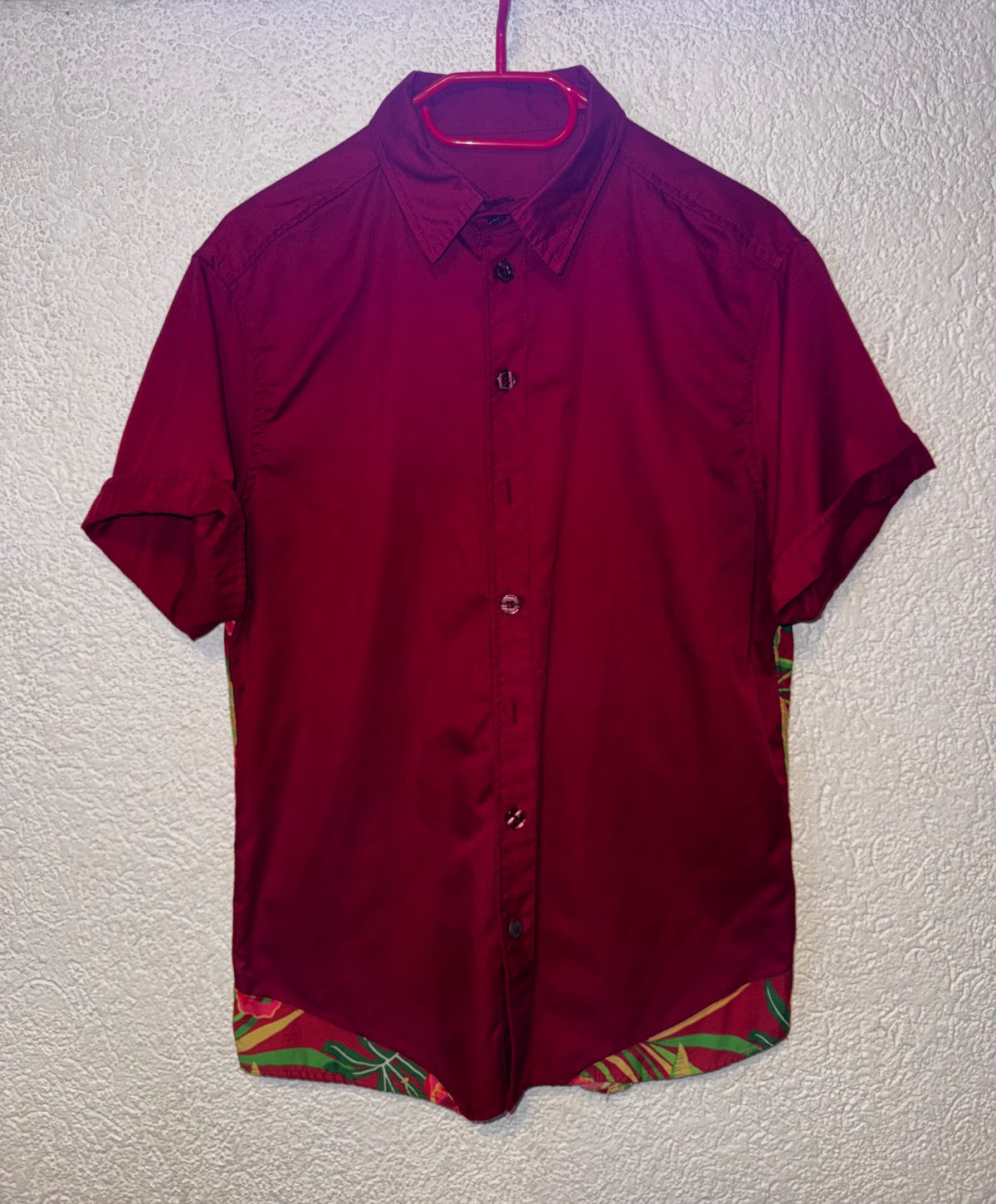 Chemise homme bordeaux  photo 1