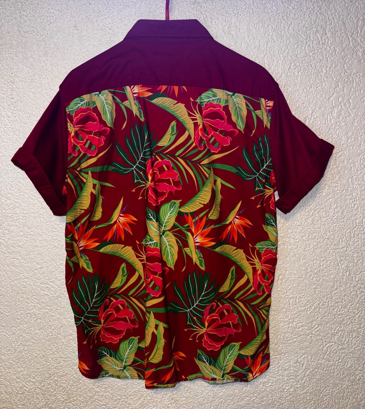 Chemise homme bordeaux  photo 2